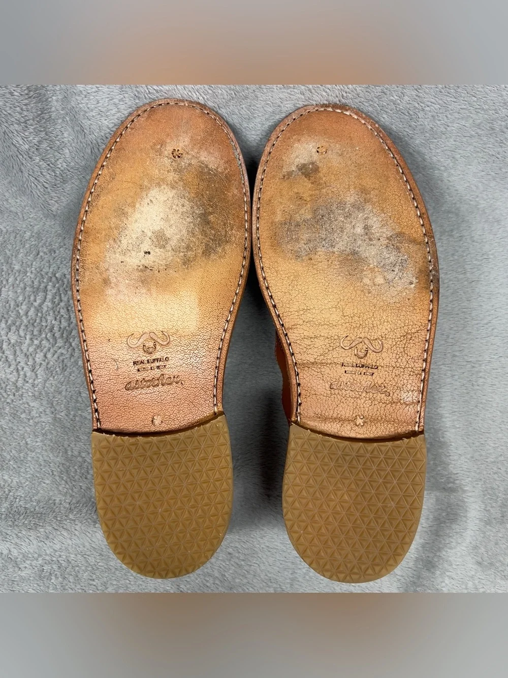 Astorflex Patnoflex Travel Stitch Loafer Men's Size 9 Tan Buffalo Leather Italy
